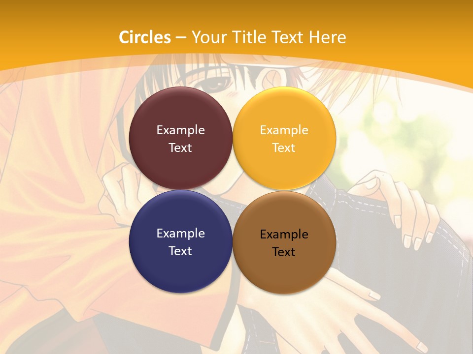 A Man And Woman Hugging In Front Of A Yellow Background PowerPoint Template