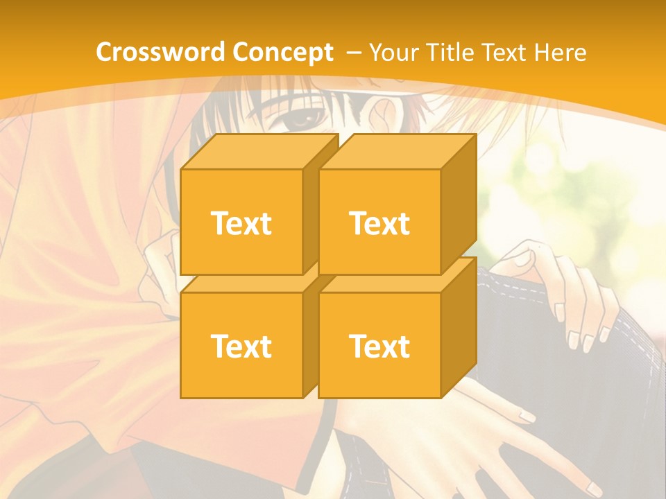 A Man And Woman Hugging In Front Of A Yellow Background PowerPoint Template