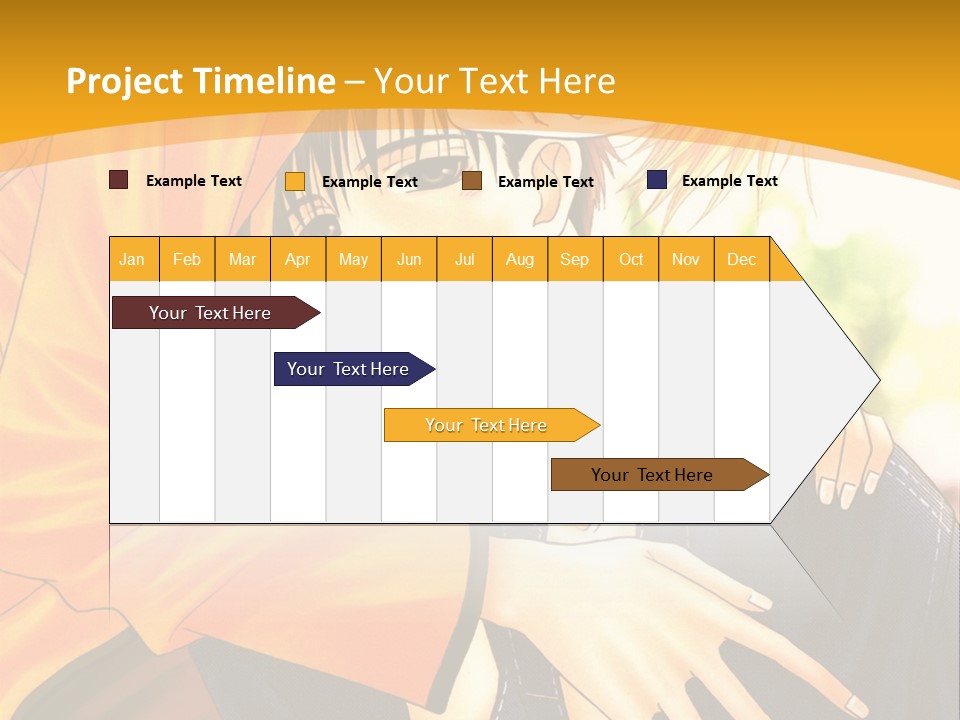A Man And Woman Hugging In Front Of A Yellow Background PowerPoint Template
