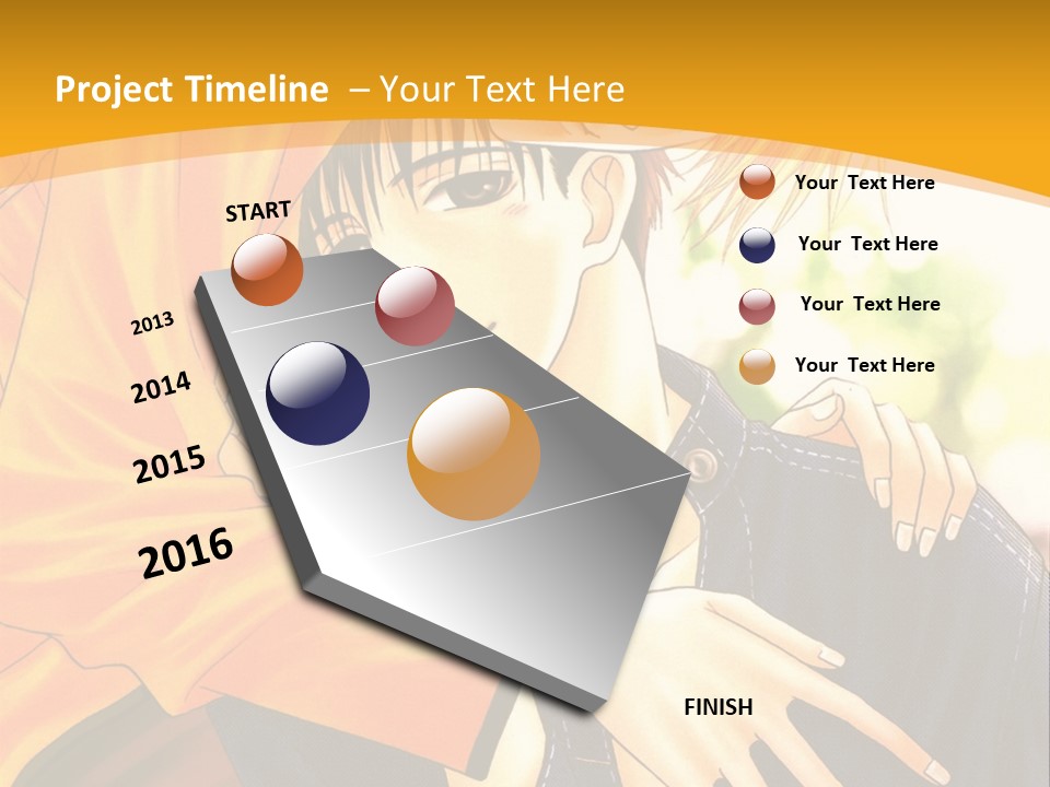 A Man And Woman Hugging In Front Of A Yellow Background PowerPoint Template