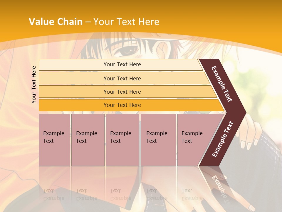 A Man And Woman Hugging In Front Of A Yellow Background PowerPoint Template