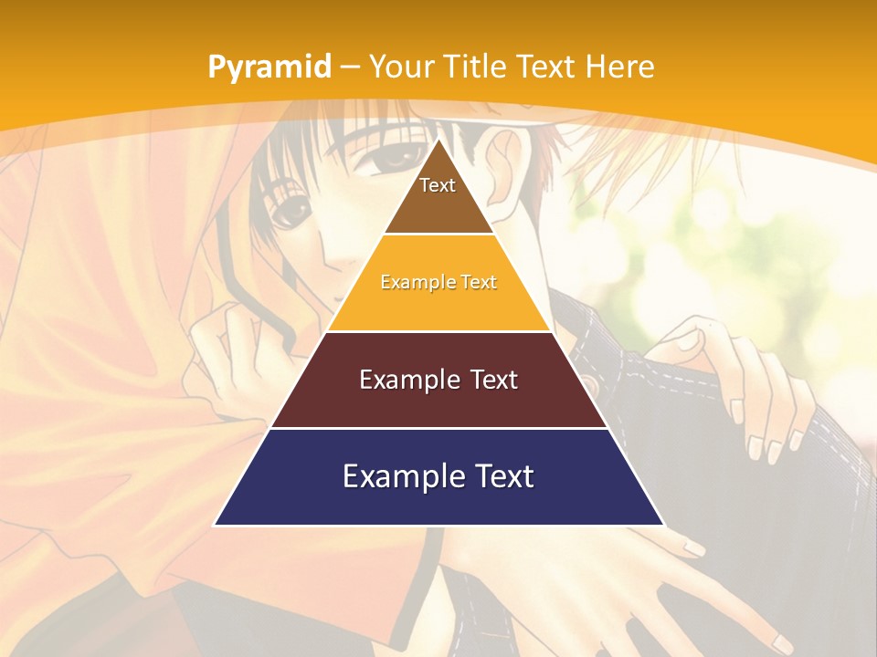 A Man And Woman Hugging In Front Of A Yellow Background PowerPoint Template