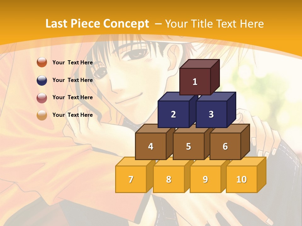 A Man And Woman Hugging In Front Of A Yellow Background PowerPoint Template