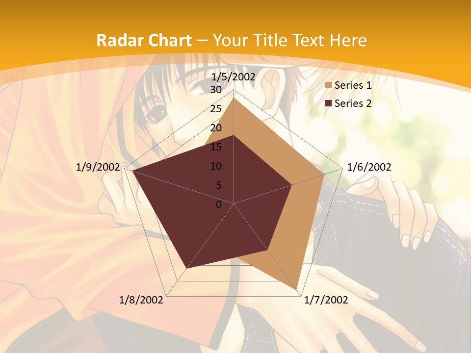 A Man And Woman Hugging In Front Of A Yellow Background PowerPoint Template