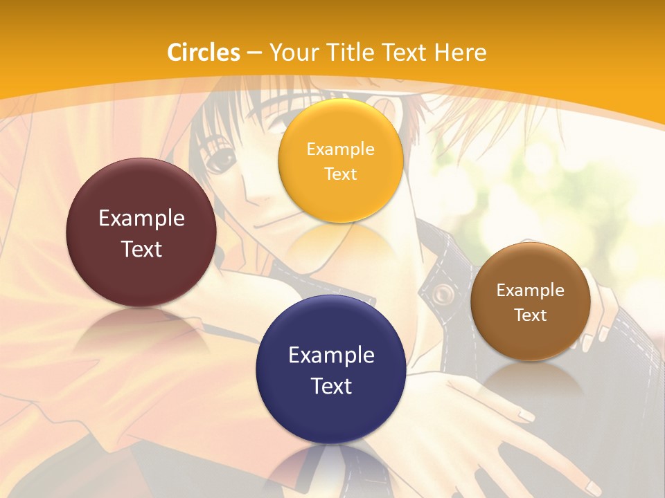 A Man And Woman Hugging In Front Of A Yellow Background PowerPoint Template