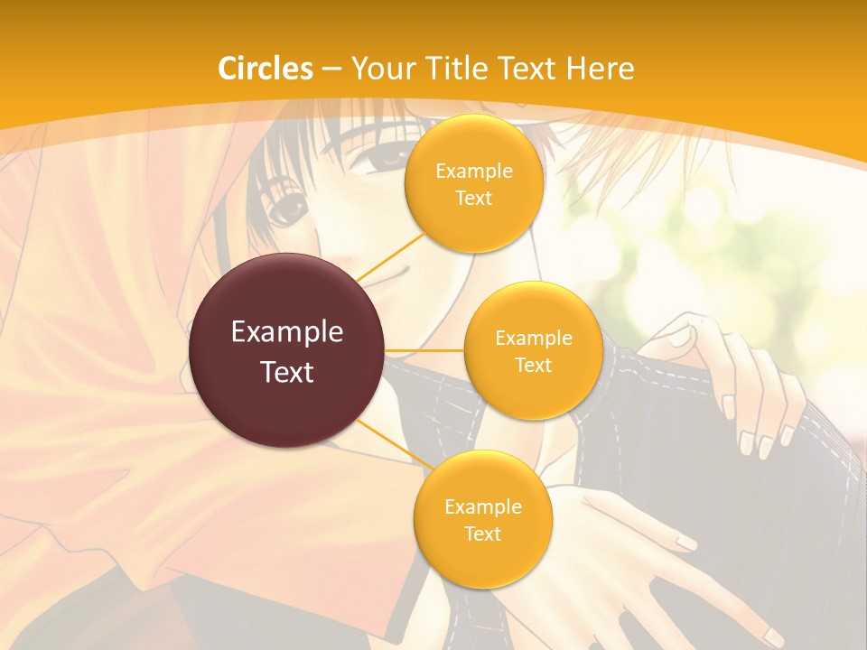 A Man And Woman Hugging In Front Of A Yellow Background PowerPoint Template