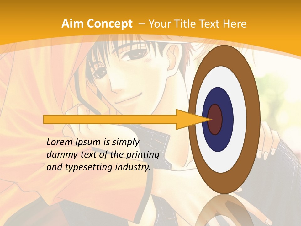 A Man And Woman Hugging In Front Of A Yellow Background PowerPoint Template