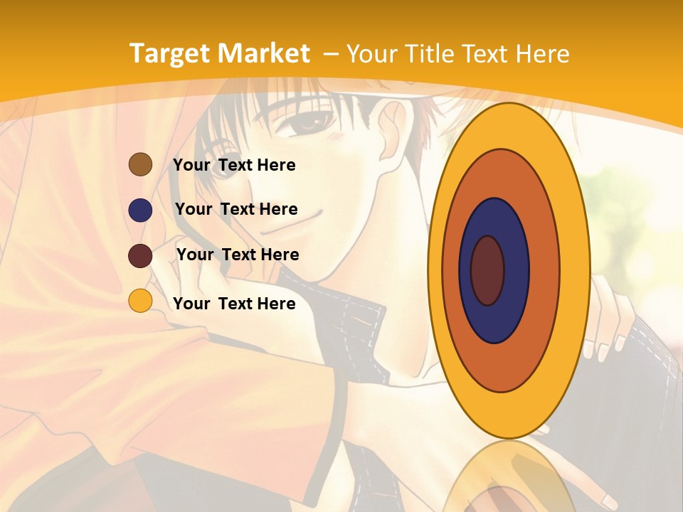 A Man And Woman Hugging In Front Of A Yellow Background PowerPoint Template