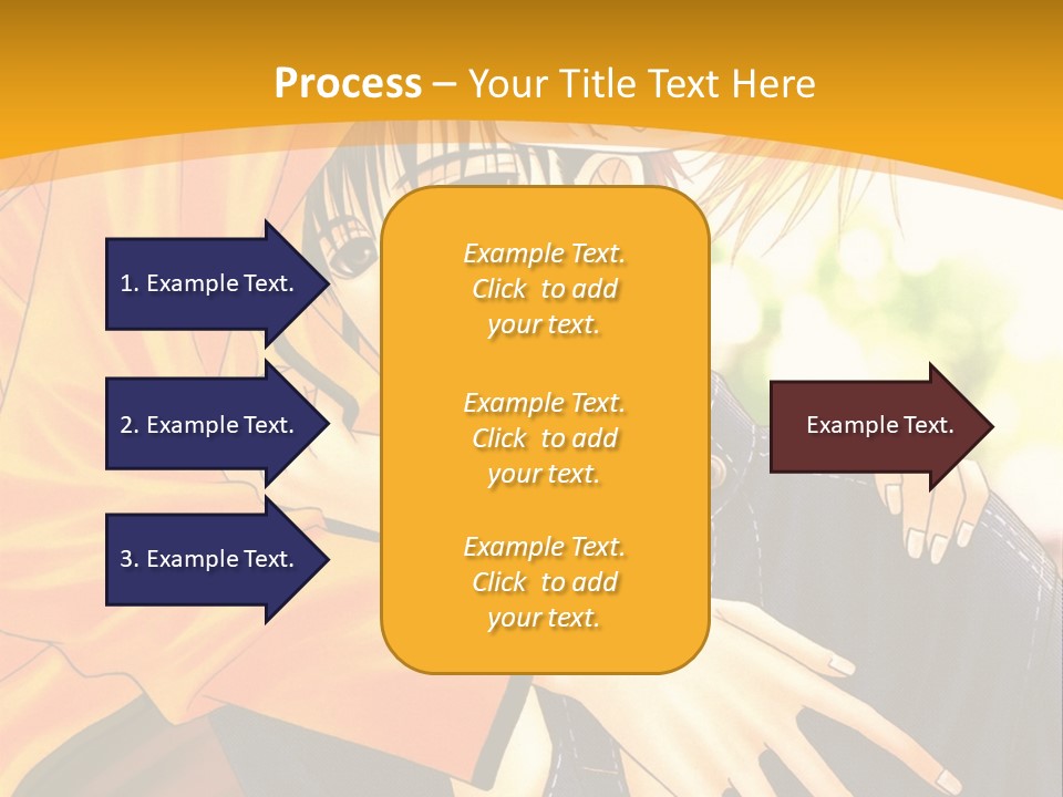 A Man And Woman Hugging In Front Of A Yellow Background PowerPoint Template