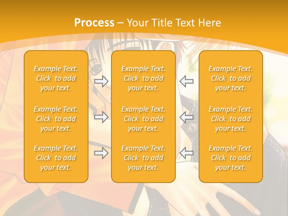 A Man And Woman Hugging In Front Of A Yellow Background PowerPoint Template