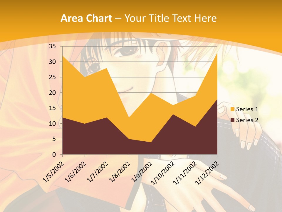 A Man And Woman Hugging In Front Of A Yellow Background PowerPoint Template