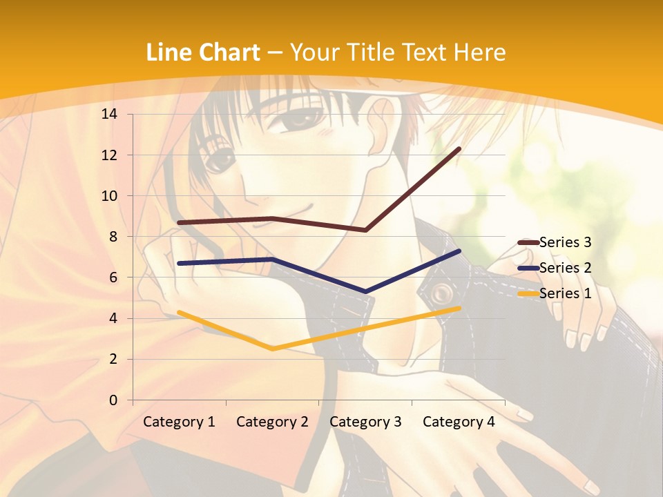 A Man And Woman Hugging In Front Of A Yellow Background PowerPoint Template