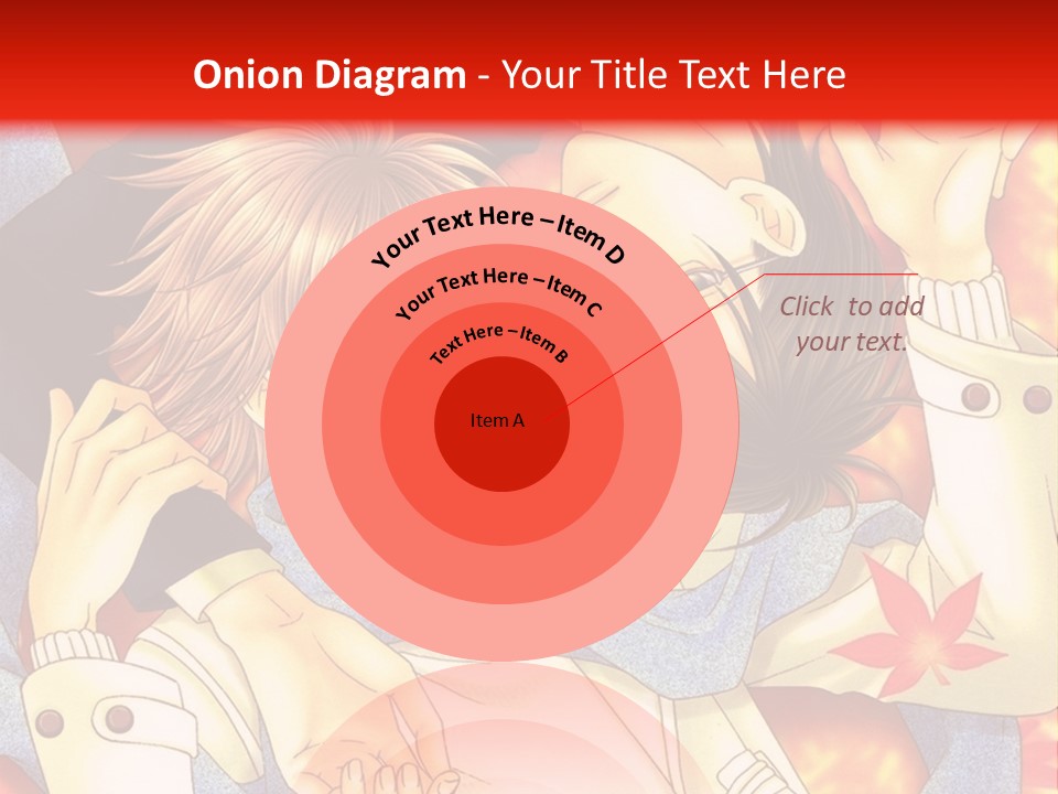 A Couple Of Anime Characters In Front Of A Red Background PowerPoint Template