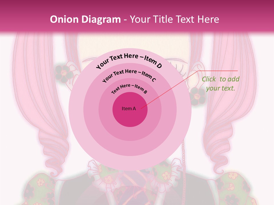 A Girl With Pink Hair Wearing A Green And Yellow Dress PowerPoint Template