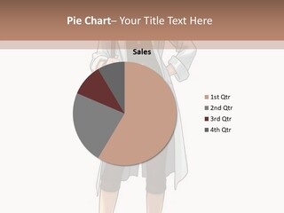 A Woman In A White Coat Is Standing With Her Hands On Her Hips PowerPoint Template