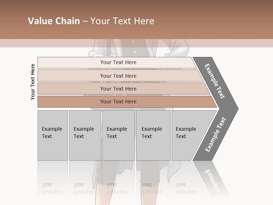 A Woman In A White Coat Is Standing With Her Hands On Her Hips PowerPoint Template