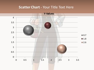 A Woman In A White Coat Is Standing With Her Hands On Her Hips PowerPoint Template