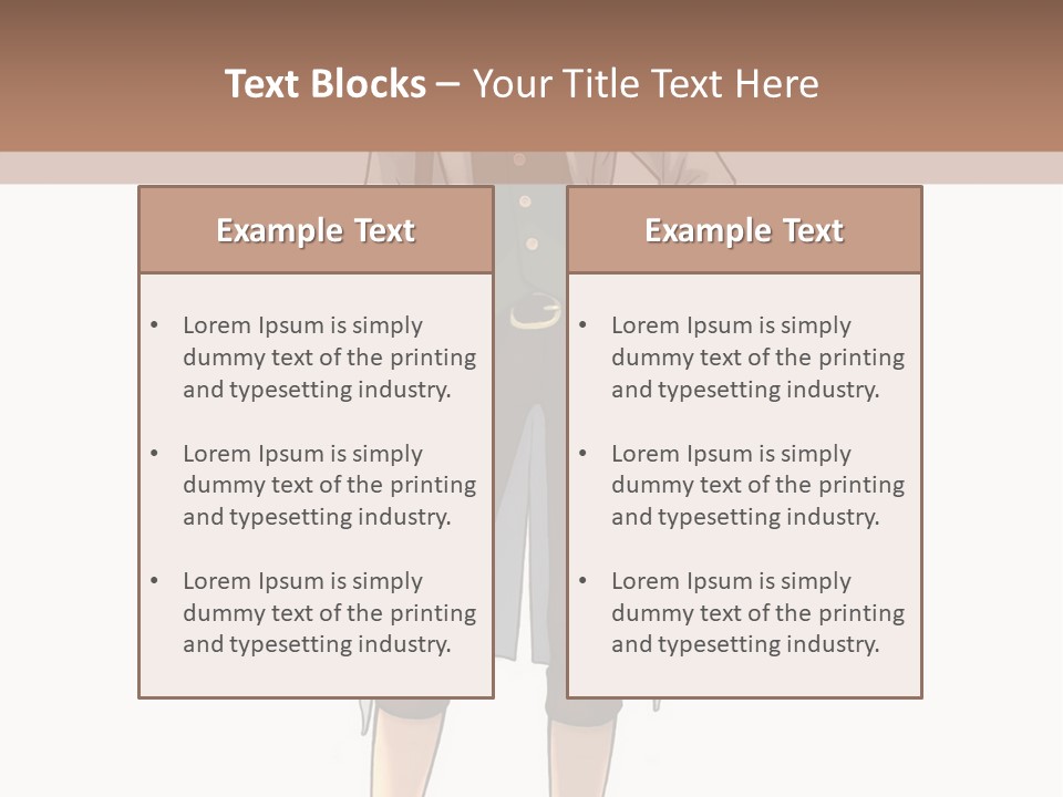 A Woman In A White Coat Is Standing With Her Hands On Her Hips PowerPoint Template