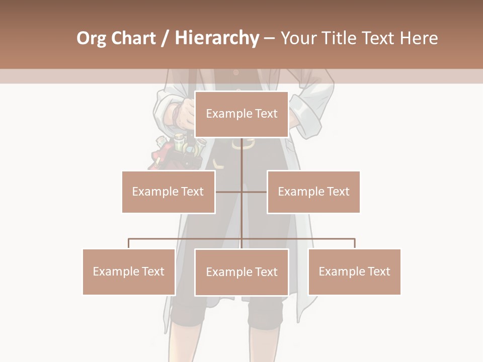 A Woman In A White Coat Is Standing With Her Hands On Her Hips PowerPoint Template