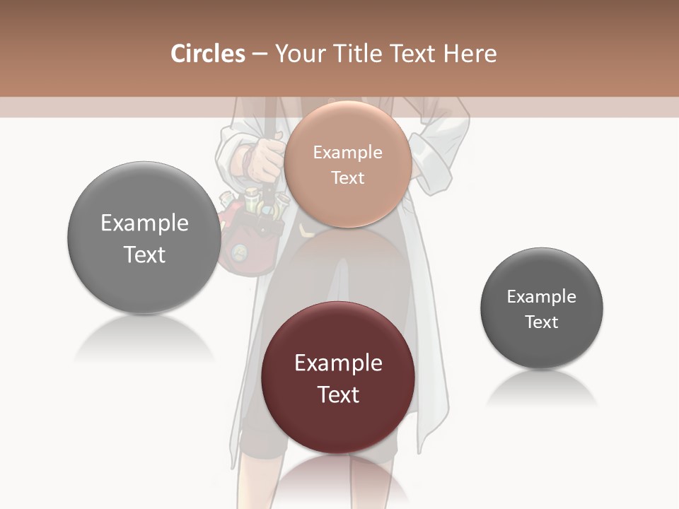 A Woman In A White Coat Is Standing With Her Hands On Her Hips PowerPoint Template