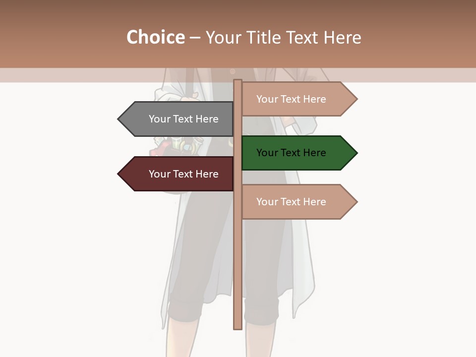 A Woman In A White Coat Is Standing With Her Hands On Her Hips PowerPoint Template