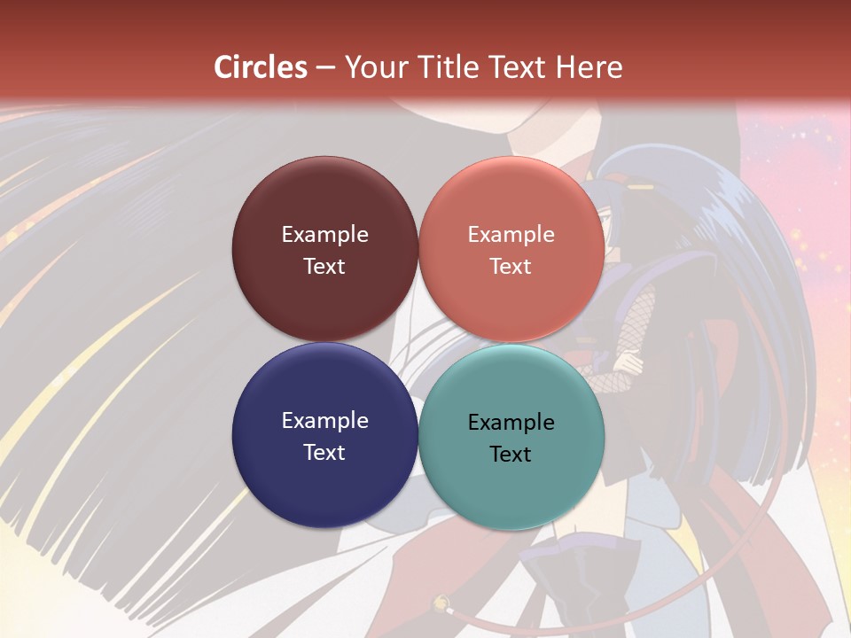 A Girl With Long Black Hair And A Red Hat Is Standing In Front Of A PowerPoint Template