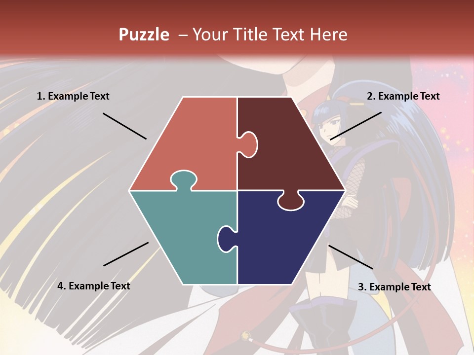 A Girl With Long Black Hair And A Red Hat Is Standing In Front Of A PowerPoint Template