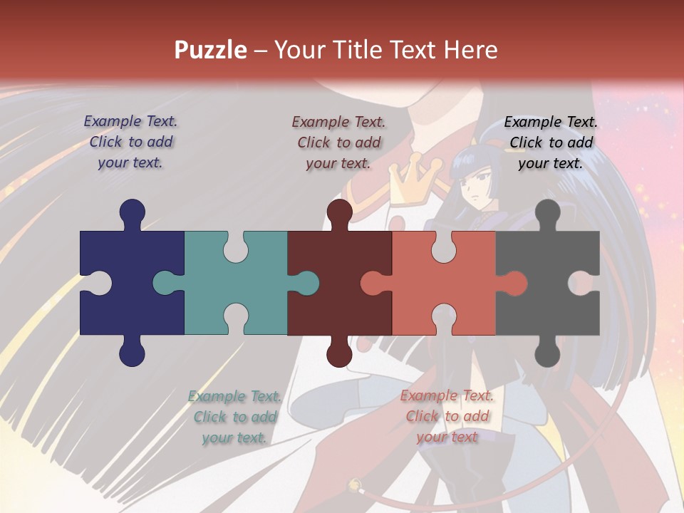 A Girl With Long Black Hair And A Red Hat Is Standing In Front Of A PowerPoint Template