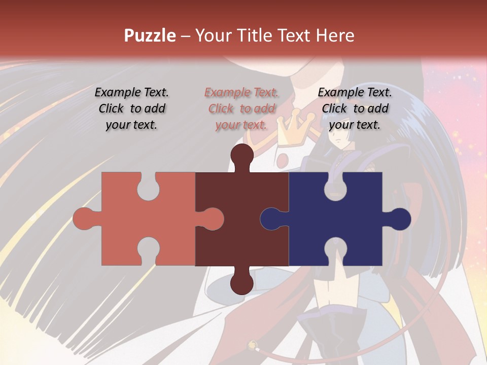 A Girl With Long Black Hair And A Red Hat Is Standing In Front Of A PowerPoint Template