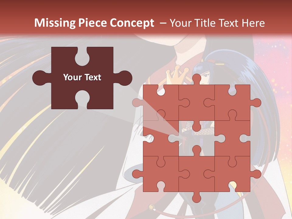 A Girl With Long Black Hair And A Red Hat Is Standing In Front Of A PowerPoint Template