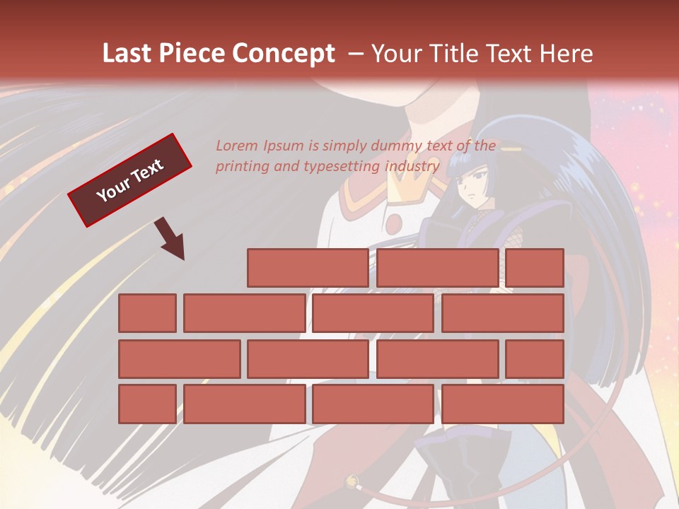 A Girl With Long Black Hair And A Red Hat Is Standing In Front Of A PowerPoint Template