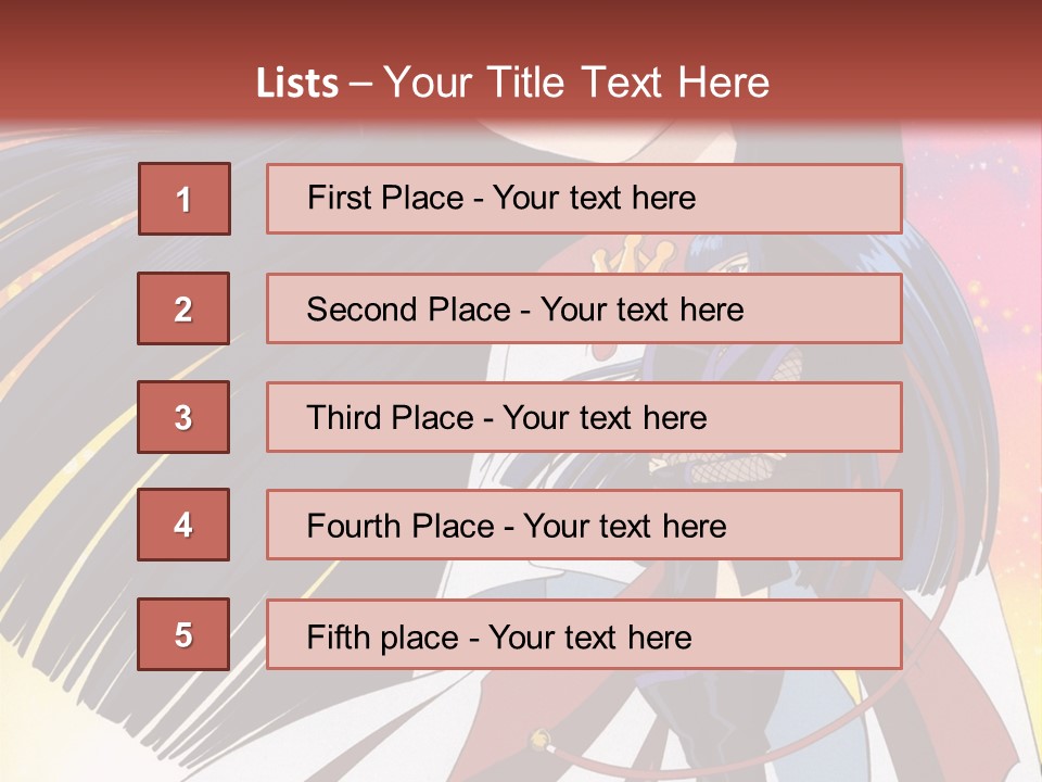 A Girl With Long Black Hair And A Red Hat Is Standing In Front Of A PowerPoint Template