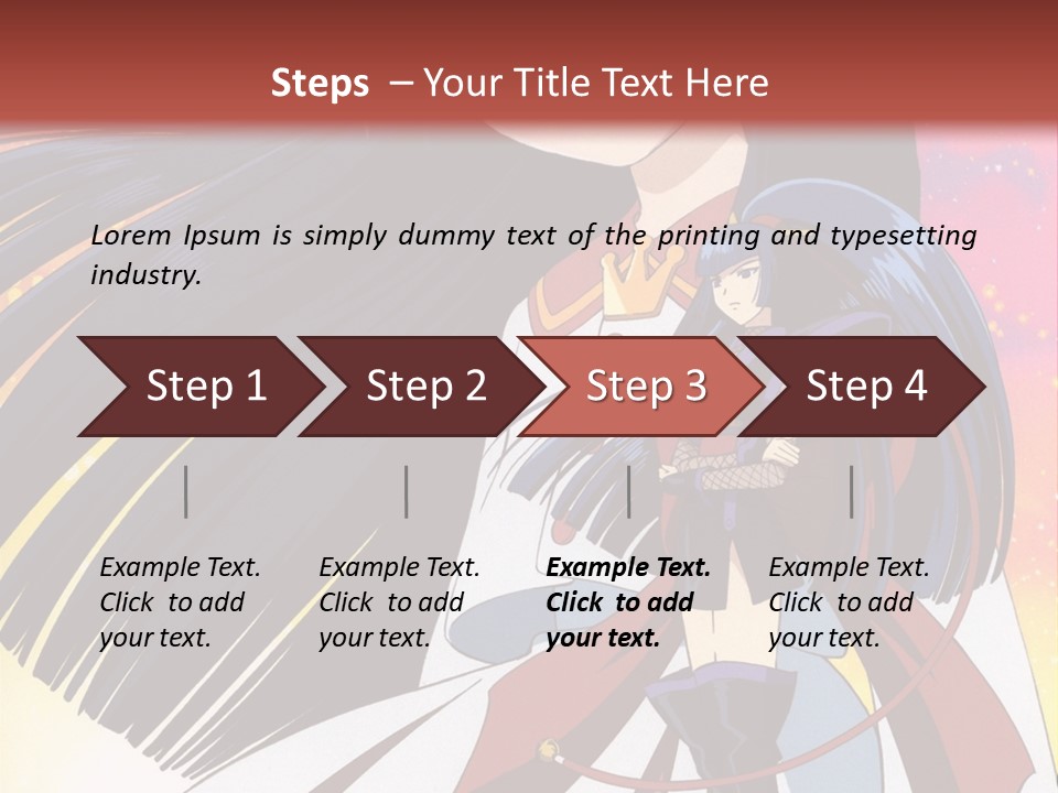 A Girl With Long Black Hair And A Red Hat Is Standing In Front Of A PowerPoint Template