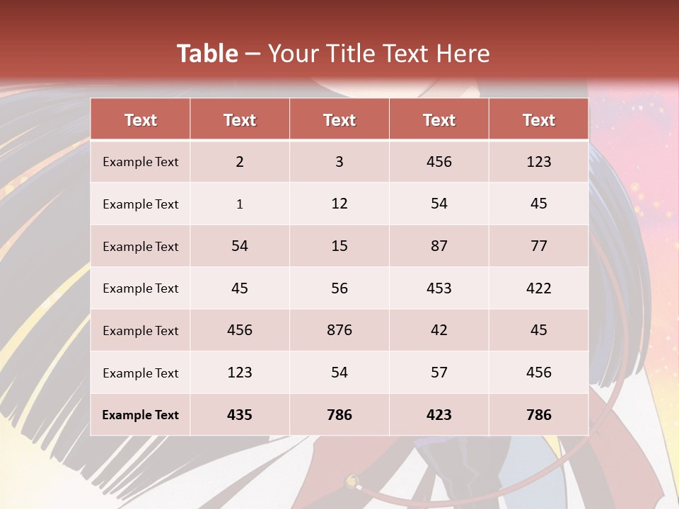 A Girl With Long Black Hair And A Red Hat Is Standing In Front Of A PowerPoint Template