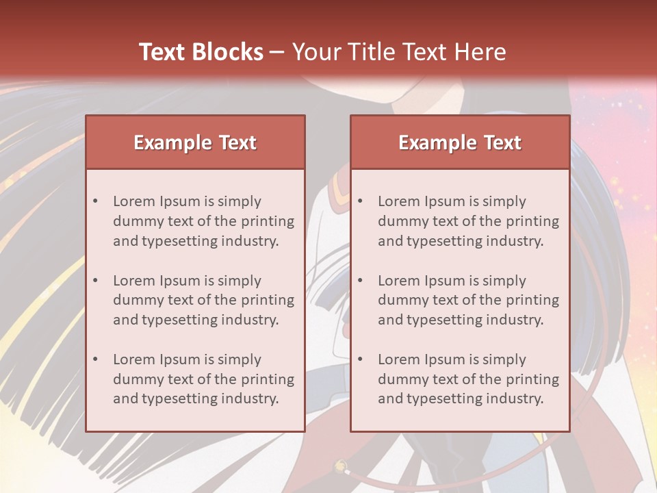 A Girl With Long Black Hair And A Red Hat Is Standing In Front Of A PowerPoint Template