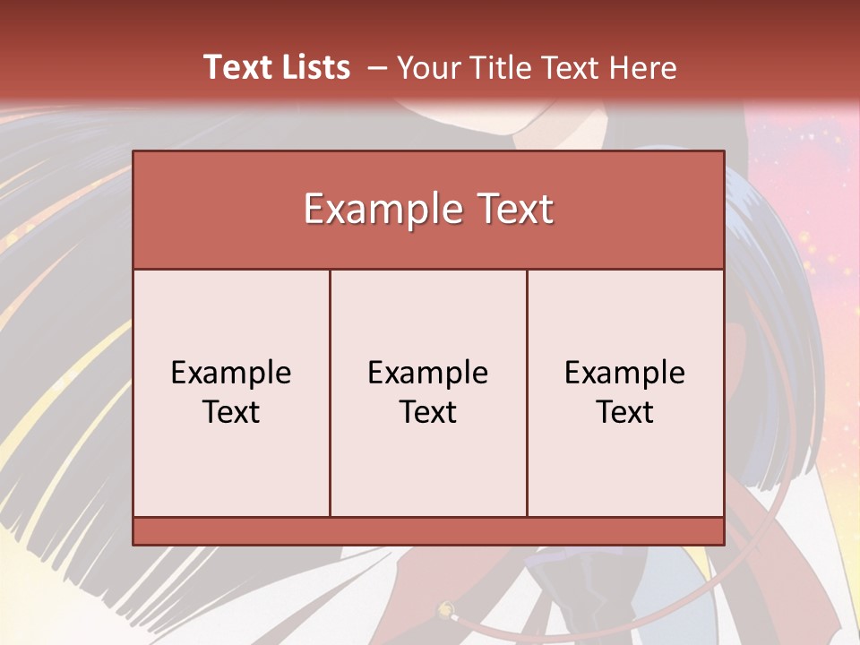 A Girl With Long Black Hair And A Red Hat Is Standing In Front Of A PowerPoint Template