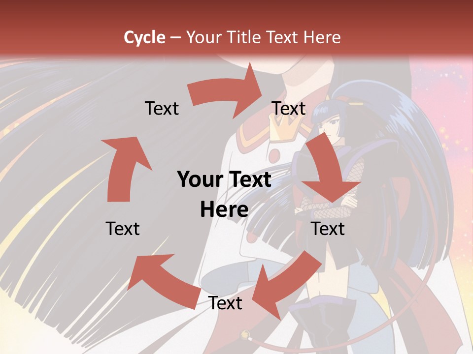 A Girl With Long Black Hair And A Red Hat Is Standing In Front Of A PowerPoint Template