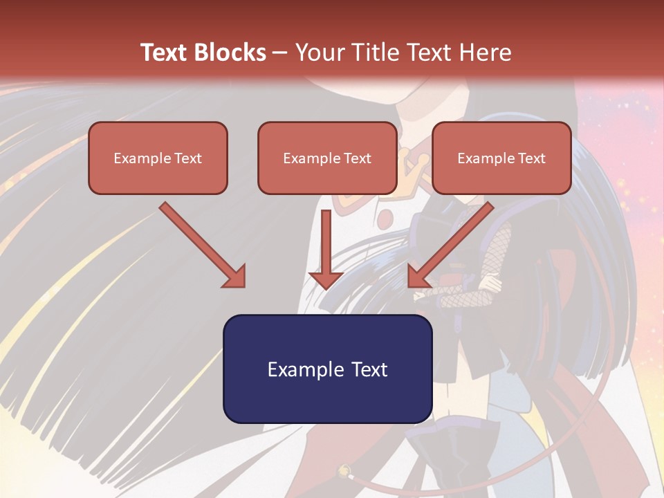 A Girl With Long Black Hair And A Red Hat Is Standing In Front Of A PowerPoint Template