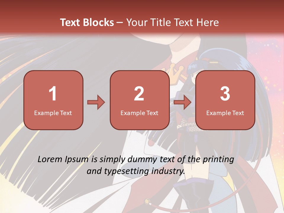 A Girl With Long Black Hair And A Red Hat Is Standing In Front Of A PowerPoint Template