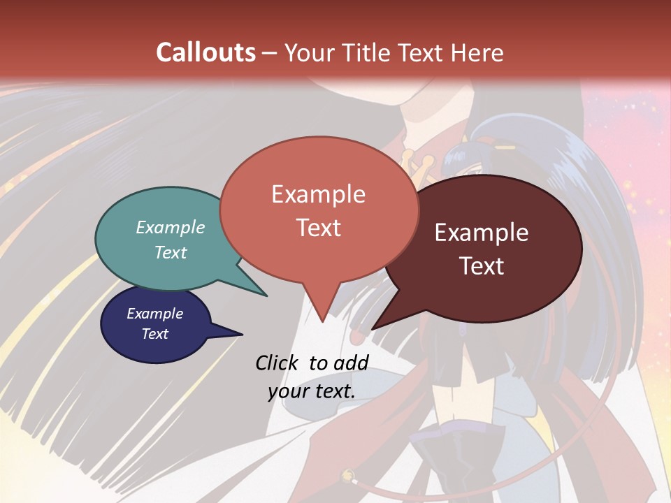 A Girl With Long Black Hair And A Red Hat Is Standing In Front Of A PowerPoint Template