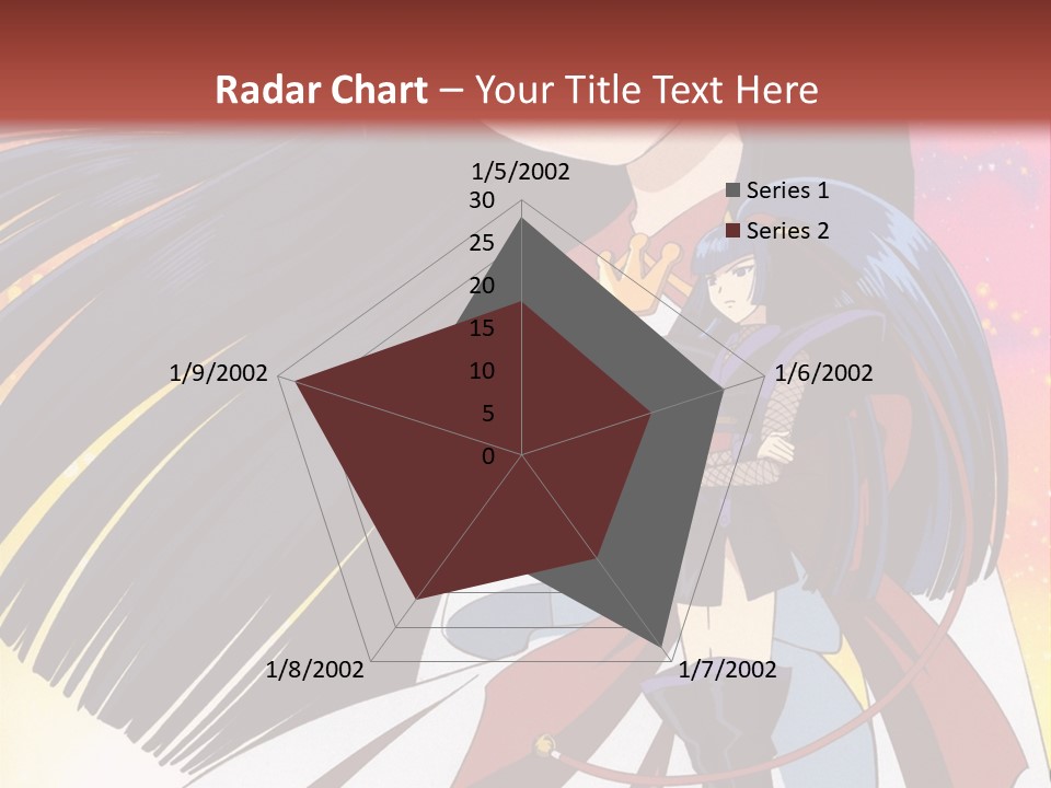 A Girl With Long Black Hair And A Red Hat Is Standing In Front Of A PowerPoint Template