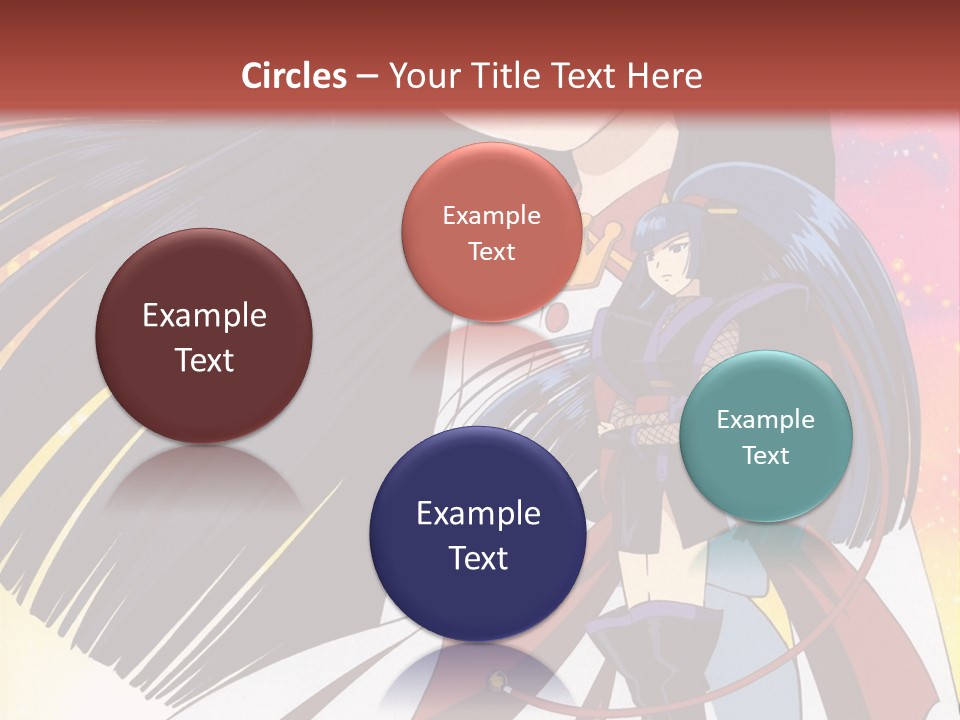 A Girl With Long Black Hair And A Red Hat Is Standing In Front Of A PowerPoint Template