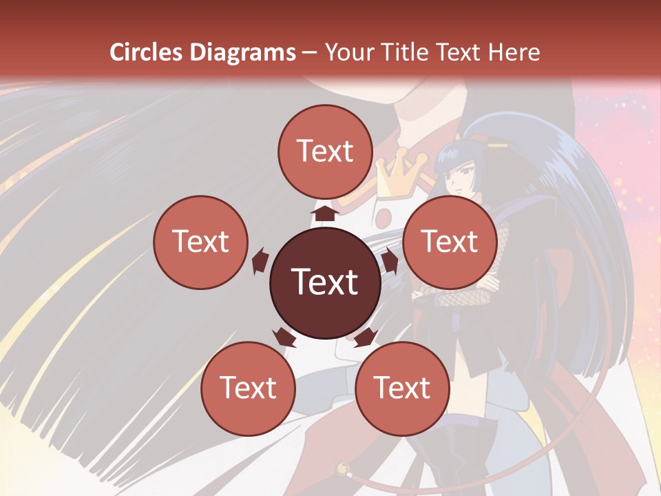 A Girl With Long Black Hair And A Red Hat Is Standing In Front Of A PowerPoint Template