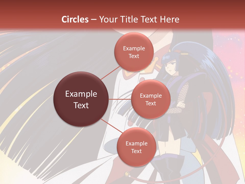 A Girl With Long Black Hair And A Red Hat Is Standing In Front Of A PowerPoint Template