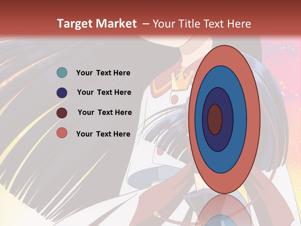 A Girl With Long Black Hair And A Red Hat Is Standing In Front Of A PowerPoint Template