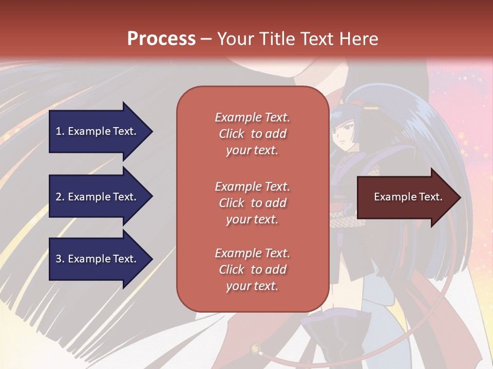 A Girl With Long Black Hair And A Red Hat Is Standing In Front Of A PowerPoint Template