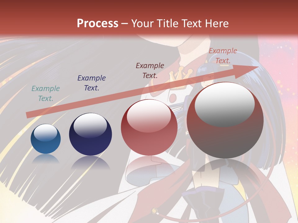 A Girl With Long Black Hair And A Red Hat Is Standing In Front Of A PowerPoint Template