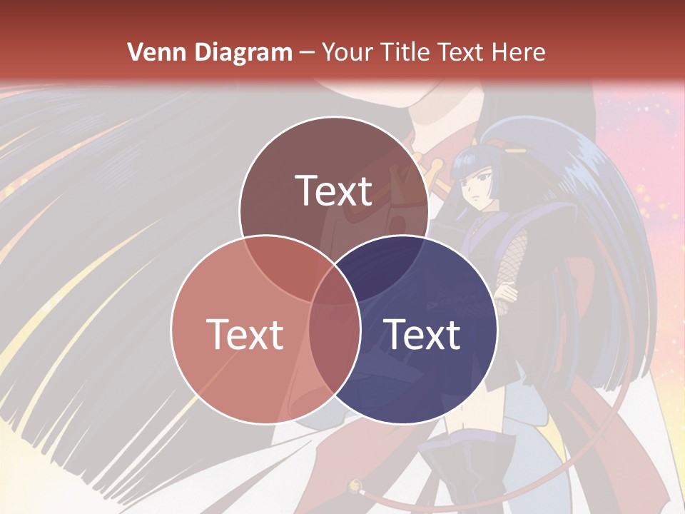 A Girl With Long Black Hair And A Red Hat Is Standing In Front Of A PowerPoint Template