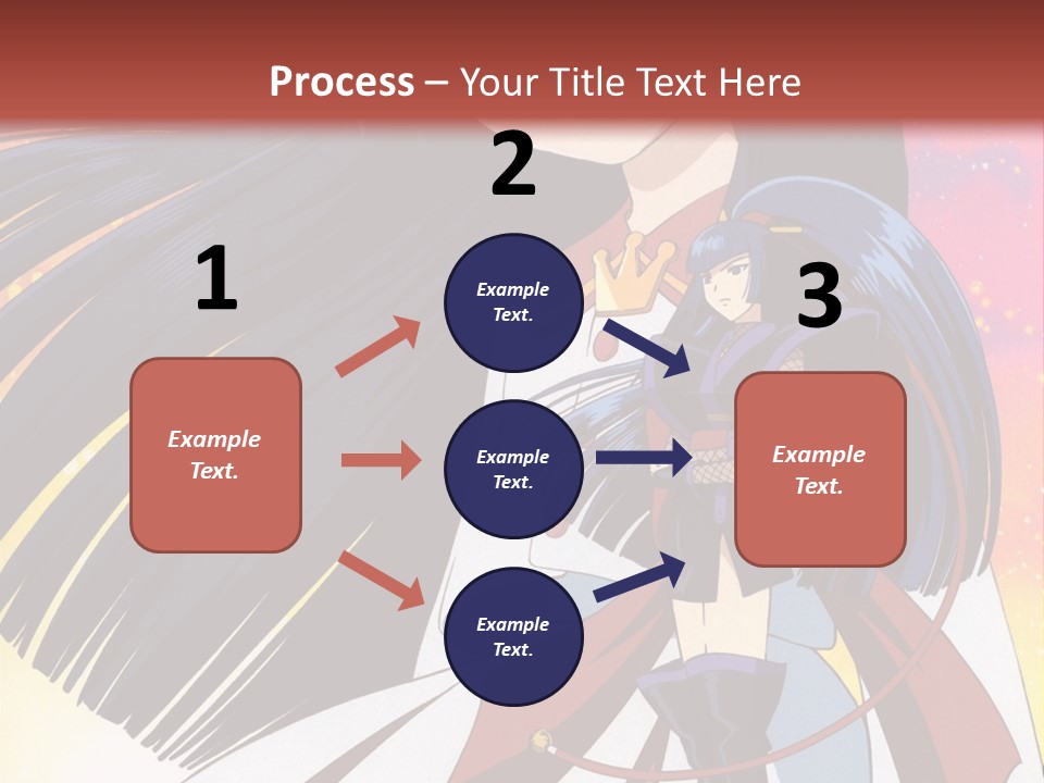 A Girl With Long Black Hair And A Red Hat Is Standing In Front Of A PowerPoint Template