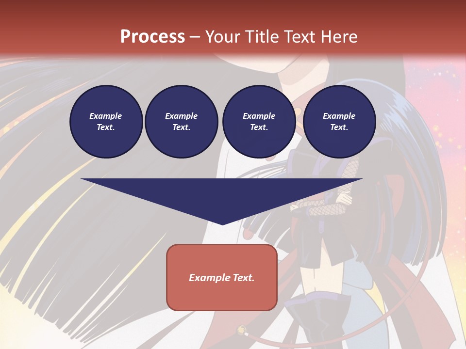 A Girl With Long Black Hair And A Red Hat Is Standing In Front Of A PowerPoint Template